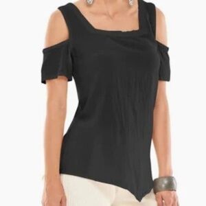 Oh My Gauze! Cotton Juniper Cold Shoulder Asymmetrical Hem Dana Blouse Size 1